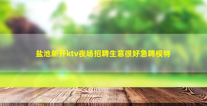 盐池新开ktv夜场招聘生意很好急聘模特